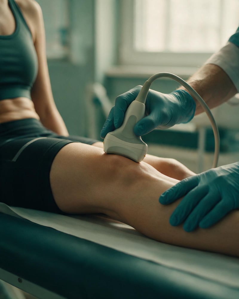 Ultrasound-guided injection at the knee
